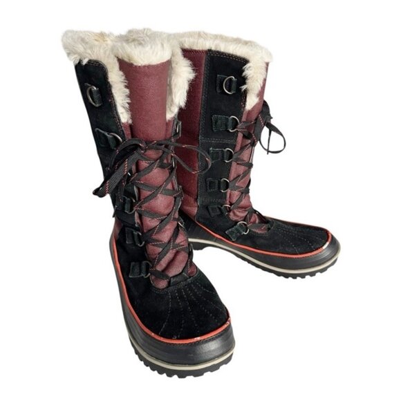 Sorel Shoes - Sorel Womens Sz 11 TIVOLI High II Madder Brown Faux Fur Lined Lace Up Snow Boots